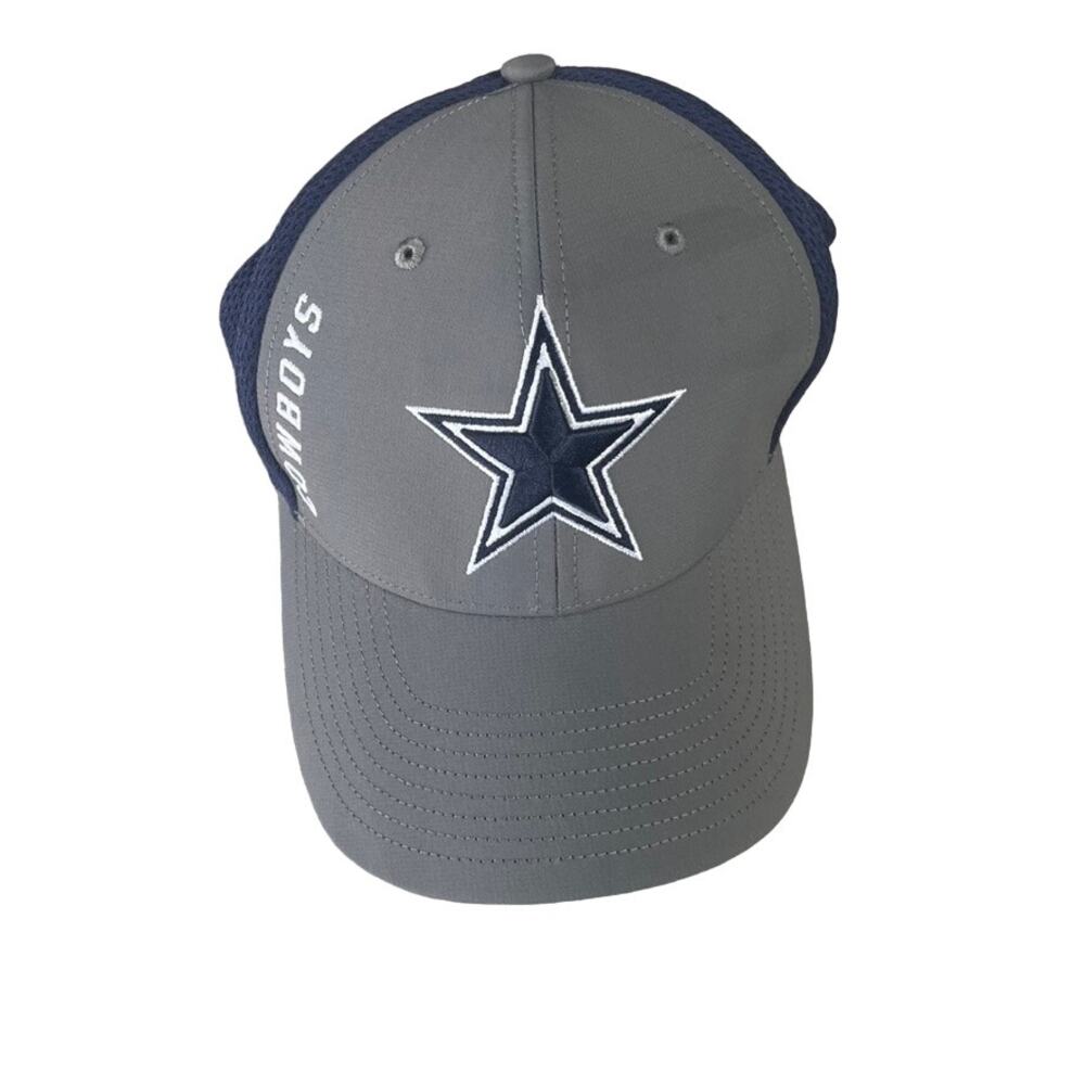 NFL COWBOYS Football Team Texas Hat Star Blue Grey Fitted Cap 47 OSFA